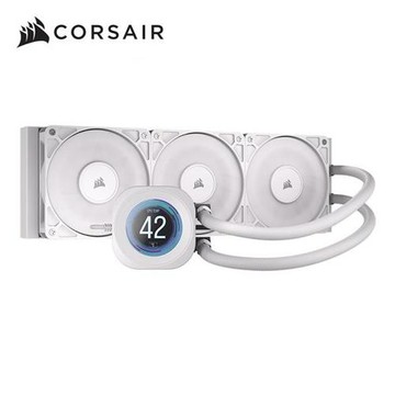 CORSAIR 海盜船 NAUTILUS 360 2.1吋 LCD CPU水冷散熱器 白