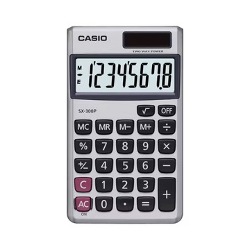 CASIO SX-300P 8位攜帶型國考用計算機 118.5×70×7.5 mm
