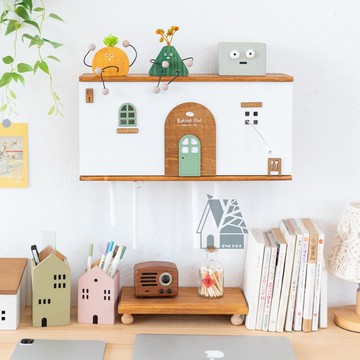 ✨【春季上新7折】路由器收納盒 掛牆免打孔 插排電線收納盒 壁掛 置物架 牆上遮擋裝飾