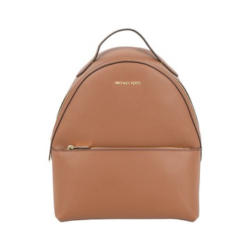 [平輸]Michael Kors Sheila 防刮皮革拉鍊口袋中型後背包(焦糖色)