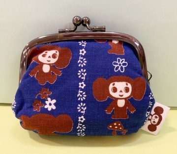 【震撼精品百貨】チェブラーシカ_大耳猴~日本大耳猴珠扣零錢包/口金零錢包-藍#39530