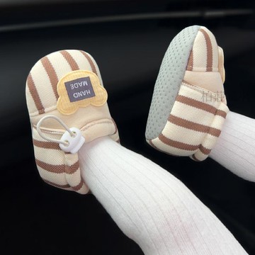 🍭秋冬新品🍭春秋嬰兒單鞋3-6-9個月男女寶寶防滑學步鞋軟底防掉布鞋透氣8護腳