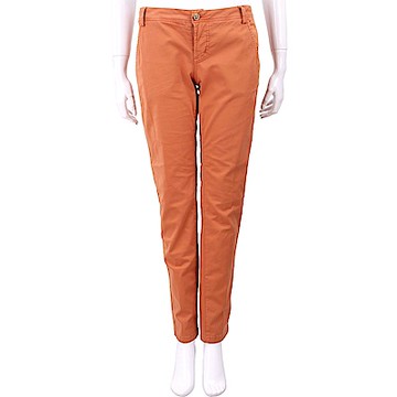 YES LONDON 橘色棉質九分煙管褲