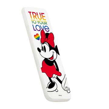 台灣製造 正版授權 迪士尼 彩虹米奇系列 珪藻土洗漱墊_直-米妮白_廠商直送