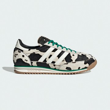 adidas 愛迪達 休閒鞋 SL 72 OG W 女鞋 乳牛紋 米白 綠 馬毛鞋面 膠底 復古 愛迪達