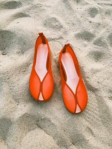 Half Moon Mesh Flats (Red)