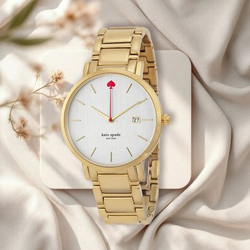 【Kate Spade】1YRU0009 時尚簡約造型設計 日本機芯 日期視窗顯示 不鏽鋼 女款 時尚金 手錶