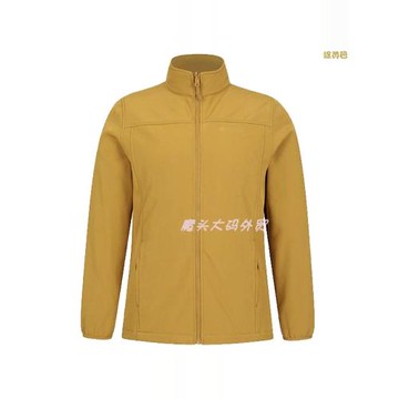 外貿秋男加大碼軟殼防風防水外套戶外立領保暖加絨沖鋒衣內膽365