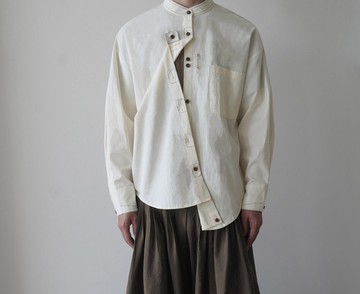 【手縫工藝】中性復古風/一衣多穿/麻將襯衫
