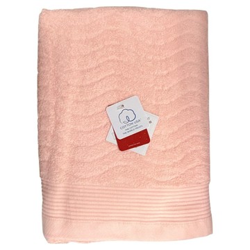 GRACE 格蕾絲 美國棉抗菌浴巾  水波款 櫻花粉  1條