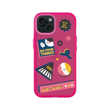 iPhone 15 Clear 粉漾桃 - Positive Vibes / 正好能量 - 開心做自己