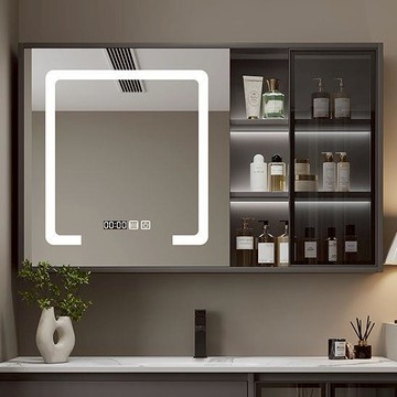 免運 公司貨 鏡櫃 智能鏡櫃 110v鏡櫃 【廠家直營】浴室鏡柜掛墻式帶燈光智能鏡柜防霧化妝鏡衛生間鏡柜工廠直銷 售後保障 全館折扣 5h816