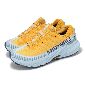Merrell 越野跑鞋 Agility Peak 5 GTX 女鞋 橘黃 藍 防水 抓地 戶外鞋  ML068366