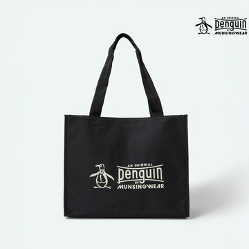 【Munsingwear 企鵝】男款黑色經典運動風格手提肩背包 MGWP0501