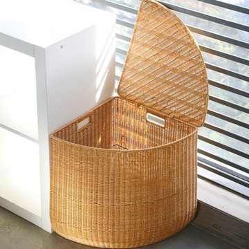 家用扇形角落衣物置物玩具臟衣服收納筐日式編織臟衣桶臟衣簍