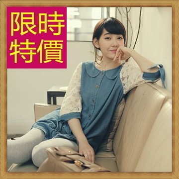 牛仔洋裝 單寧連身裙-甜美時尚休閒長袖連衣女裙子1色61v15【獨家進口】【米蘭精品】