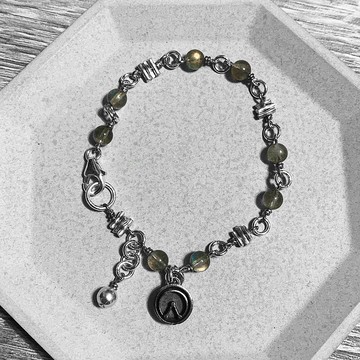 拉長石銀製手鍊