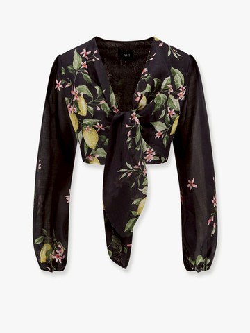 Cactus ramie shirt with knot detail - LAVI - gender_Woman