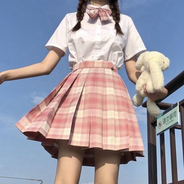 樹莓紅茶JK制服裙全套正版原創日系格裙學院風短裙夏季短袖jk套裝