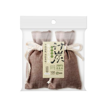 UdiLife 麻布竹炭包 50g 2枚入 6組  (消臭率100%/吸濕淨化/鞋內抽屜)  x5