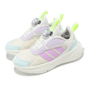 adidas 慢跑鞋 Ozelle BOA K 中童 小朋友 白 粉紫 旋鈕 運動鞋 愛迪達 JI1043