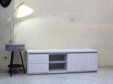 【歐風別館】凱莉五尺洗白色岩板電視櫃【基隆至台中免運費】