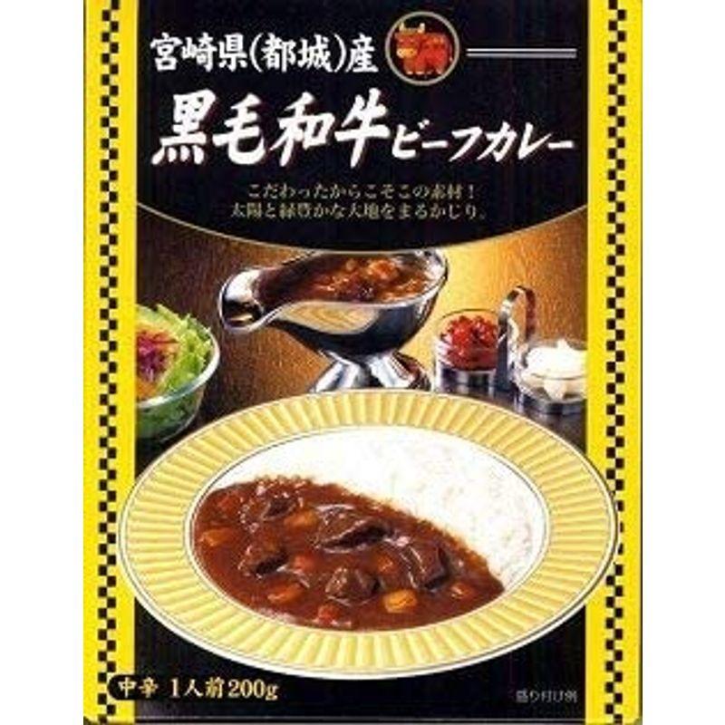 ５箱セット宮崎県(都城) 産・黒毛和牛ビーフカレー 中辛 1人前×５箱セット