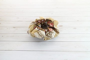 花都情懷 - 大腸圈 髮圈 髮束 雙面使用 手作拼布設計