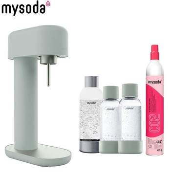 芬蘭【mysoda】Ruby鋁合金氣泡水機-雲杉綠 贈0.5L水瓶2入組