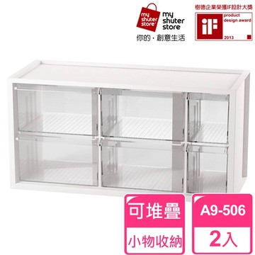 【SHUTER 樹德】樹德SHUTER小幫手零件分類箱A9-506 2入(小物收納 樂高)