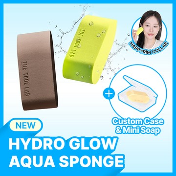 THE TOOL LAB Happyrim GlowFit Bullet Sponge 4P Set (Glow 2P, Aqua 2P, Mini Tool Soap) (+Case)