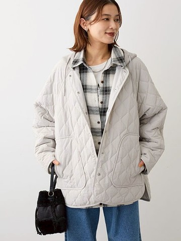 可拆式針織連帽側開衩絎縫大衣外套(06000781200) - Green Parks