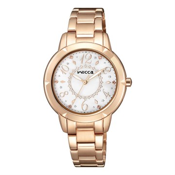 CITIZEN星辰WICCA(BT2-769-91)公主系列玫瑰金時尚腕錶/粉紅面30mm｜樂天全館特惠中★指定刷卡回饋10%