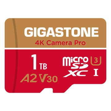 Gigastone 4K Camera Pro microSDHC UHS- U3 A2 V30 1TB 攝影高速記憶卡(附SD轉卡)