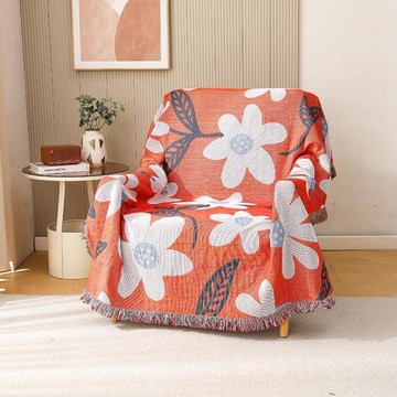 出口跨境一件代發花韻單人沙發巾沙發毯桌布蓋布蓋毯裝飾布防塵布