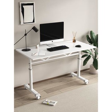 可升降家用電腦桌移動書桌帶滑輪臥室學生學習桌簡易辦公寫字桌子