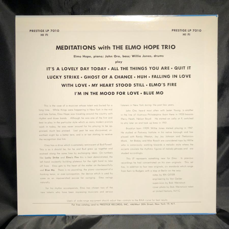 Elmo Hope Trio   Meditations LP PRESTIGE・VICTOR