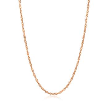 機織素鍊 18K玫瑰金項鍊