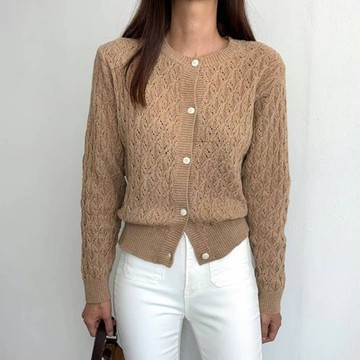 正韓針織罩衫 圓領優雅針織外套BBO1006-創翊韓都