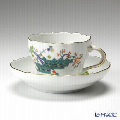 マイセンMEISSEN コーヒーカップ＆ソーサー 苛立た ドラゴングレー