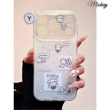 iphone手機殼.趣味星星小狗適用蘋果17卡通手機殼iPhone16/15精孔14/13/12/11女