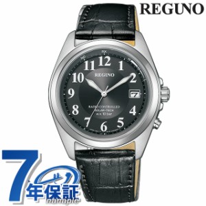 シチズン レグノ ソーラーテック 電波ソーラー 腕時計 メンズ 革ベルト CITIZEN REGUNO KS3-115-50 アナログ ブラック 黒  | LINEブランドカタログ