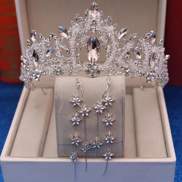 新娘皇冠頭飾新款大氣巴洛克宮廷女王宴會生日王冠影樓結婚配飾品