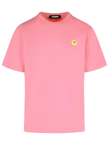 Barrow orso Pink Cotton T-shirt