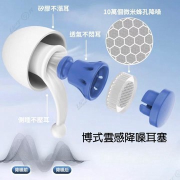 博式雲感降噪耳塞👍博式專業睡眠耳塞 氣壓平衡透氣耳塞 可拆洗抗噪耳塞 雲朵感矽膠耳塞 睡眠耳塞 服貼耳塞助眠隔音耳塞禮