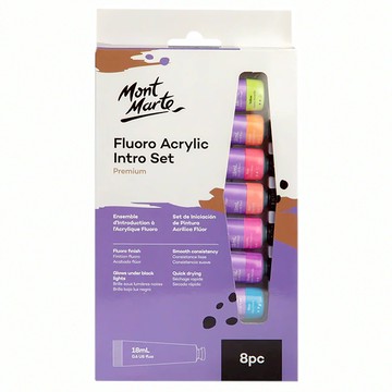 Mont Marte 蒙瑪特 壓克力螢光色盒套装 8色 18ml