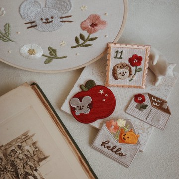 曼蒂的動物刺繡燙布貼