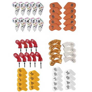 24新款高爾夫球桿保護套鐵桿組帽套防水防污抗撞擊桿頭套PU鐵桿套