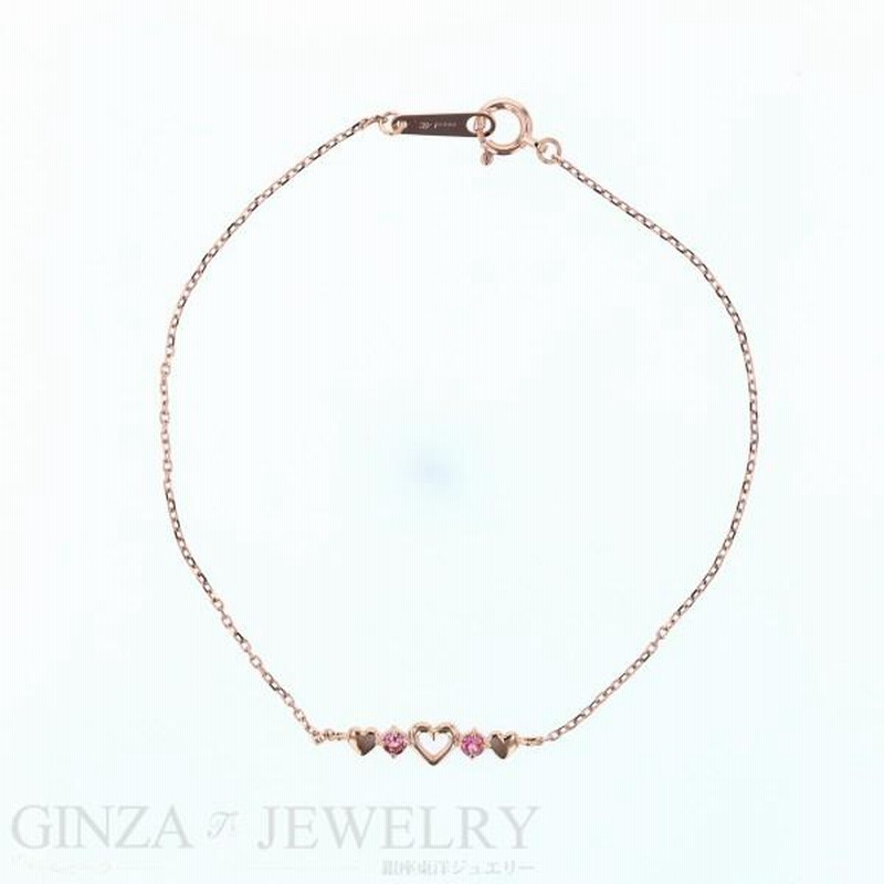 LiniE Ground Bracelet ピンクトルマリン K10PG - ブレスレット