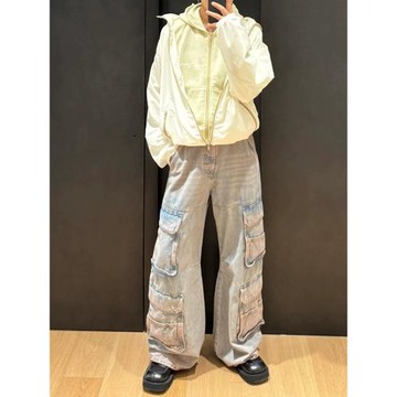 Y/project設計師 新款側面多口袋闊腿寬松休閑百搭牛仔褲男女同款